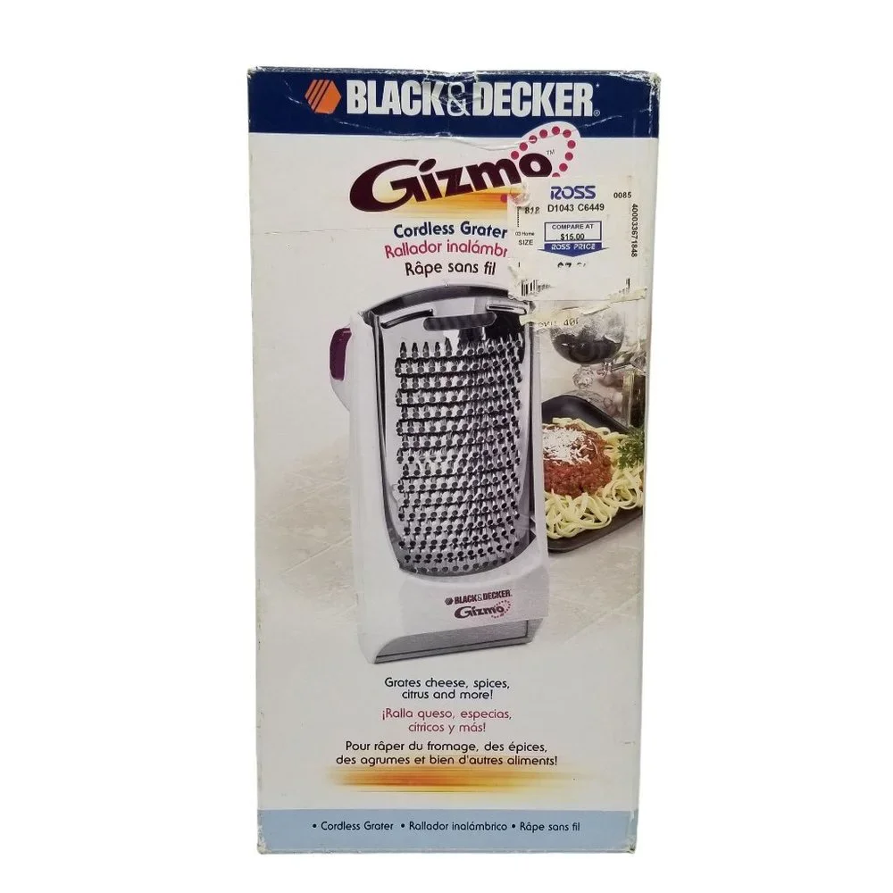 Black Decker Gizmo Automatic Grater GG100 White Cordless